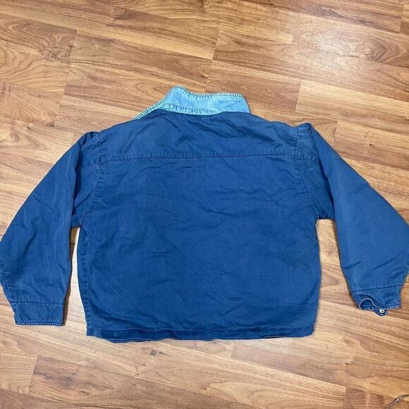 Mickey INC Womens Blue Embroidered Long Sleeve Denim Canvas Jacket Size Small - Picture 12 of 14